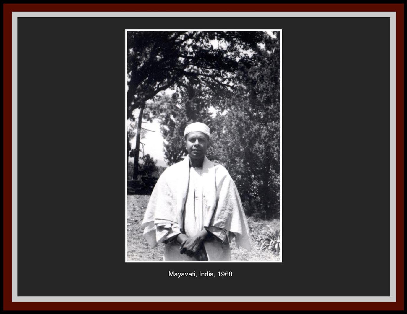 Swami Adiswarananda in Mayavati, India.
