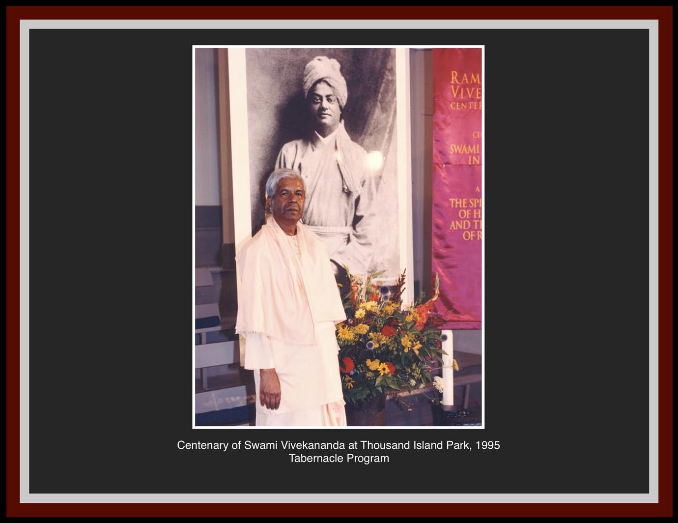 Swami Adiswarananda at the Centenary of Swami Vivekananda.