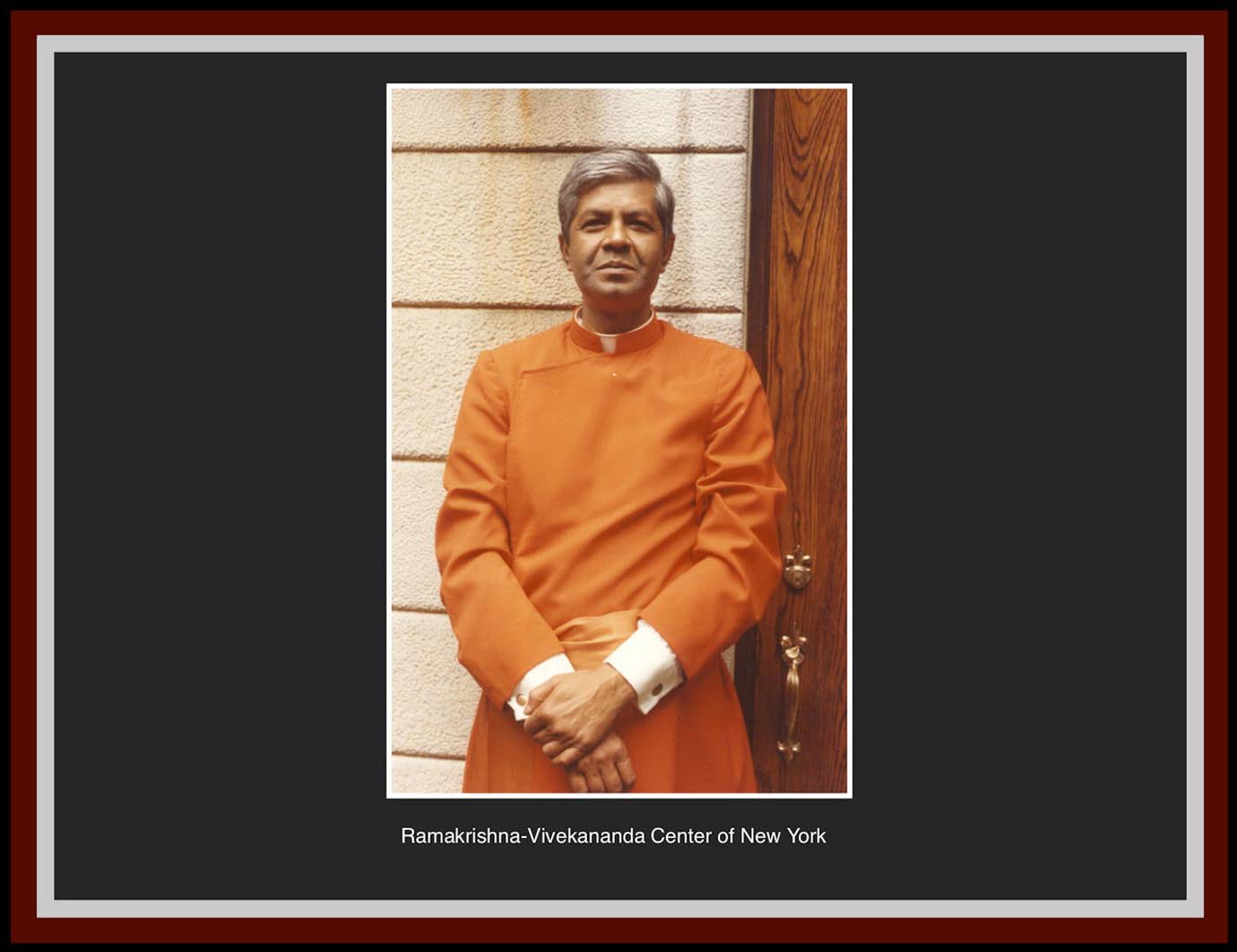 Swami Adiswarananda at the Ramakrisha-Vivekananda Center of New York.
