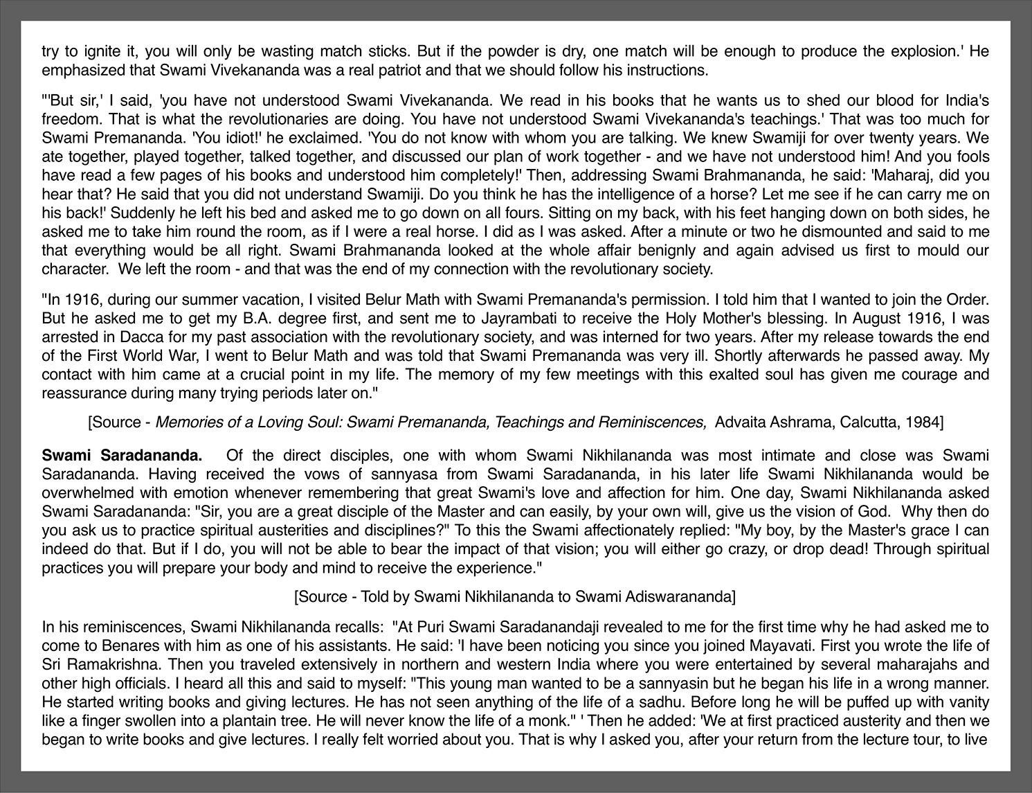 Swami Nikhilananda and the Ramakrisha-Vivekananda Center of New York page 3.