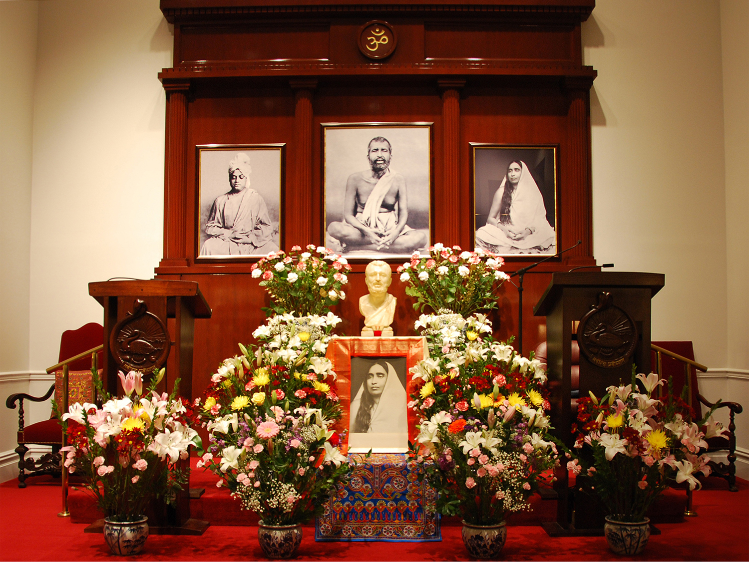 Altar decorated for Holy Mother birthday celebration