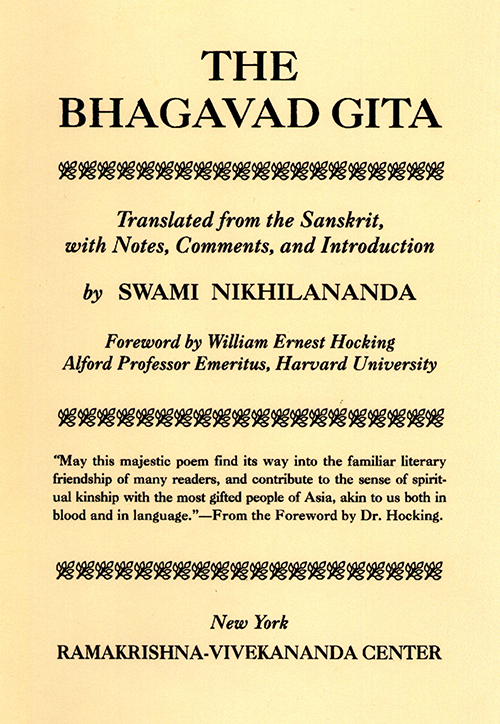 The Bhagavad Gita cover